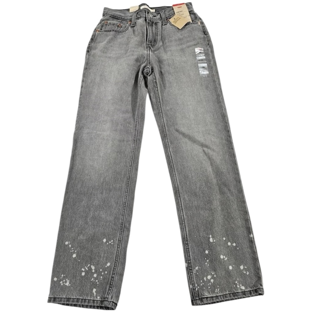 NEW Womens grey Levi's jeans size 29 Low pro NWT with paint splash design